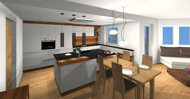 3D Planung einer Küche