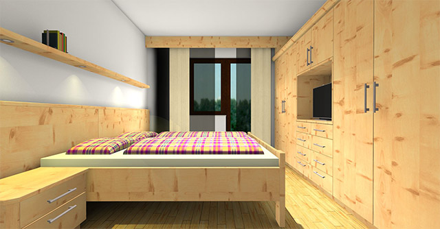 3D Planung eines Schlafzimmers