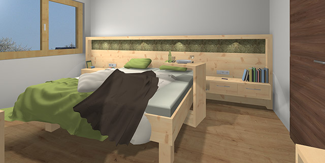 3D Planung eines Bettes